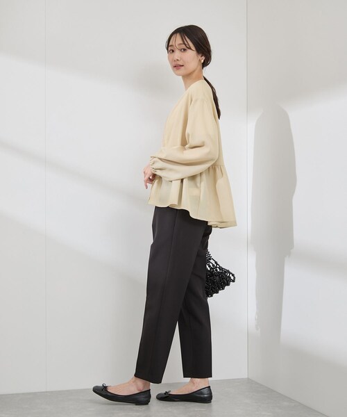 ROPE' PICNIC(ロペピクニック)の「メッシュペプラムブルゾン(ブルゾン・レディース・ブラック/ホワイト/ベージュ・38)」の18枚目の写真