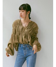 Ungrid | リネン混ギャザーブラウス(シャツ/ブラウス)