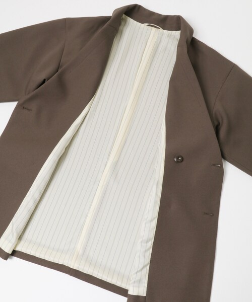 SENSE OF PLACE by URBAN RESEARCH(センスオブプレイスバイアーバンリサーチ)の「『撥水/防花粉』SKIN Proofダブルテーラードジャケット(テーラードジャケット・メンズ・BLACK/BROWN/BLUE GRAY・M/L)」の22枚目の写真
