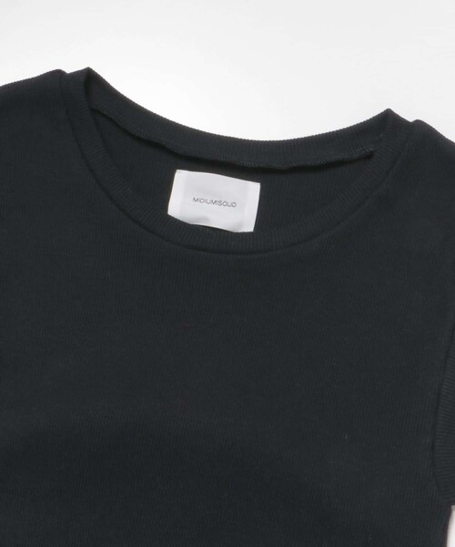 THE GOODLAND MARKET(ザグッドランドマーケット)の「『別注』MIDIUMISOLID×TGM Mix organic cotton tank-top(タンクトップ・レディース・Off/Black/Mocha・FREE)」の17枚目の写真