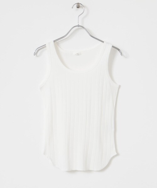 ITEMS URBANRESEARCH（アイテムズ アーバンリサーチ）の「クールコットンリブタンクトップ（タンクトップ・レディース・WHT/L.BEG/BLK/BRN・FREE）」の6枚目の写真