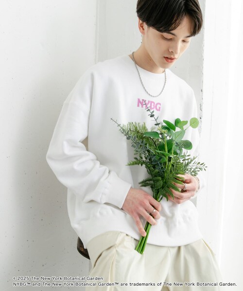 SENSE OF PLACE by URBAN RESEARCH(センスオブプレイスバイアーバンリサーチ)の「NYBG クルーネックルーズスウェットA(スウェット・メンズ・GREEN/WHITE/BLACK・M/L)」の5枚目の写真