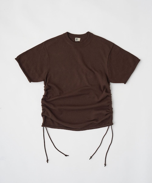 URBAN RESEARCH DOORS(アーバンリサーチドアーズ)の「unfil silkcotton short-sleeve gatherdpullover(ニット/セーター・レディース・gray/lilac/d.brown・1)」の2枚目の写真