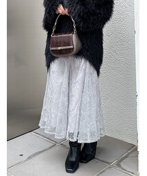 MERCURYDUO | メロンチュール刺繍マーメイドスカート(スカート)