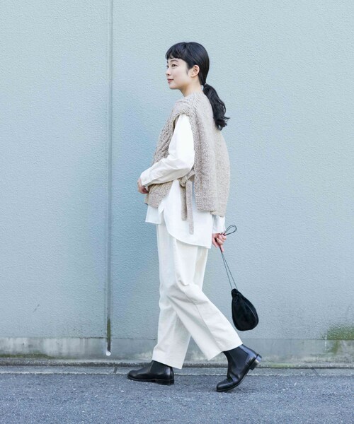 かぐれ（カグレ）の「ペルーアランニットベスト（ニット/セーター・レディース・IVORY/GRAY・FREE）」の16枚目の写真