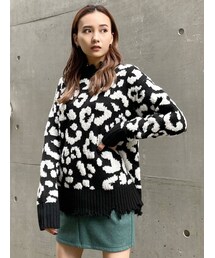 EMODA | レオパードジャガードニット(ニット/セーター)