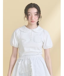 merry jenny | frilly summer polo top(ポロシャツ)