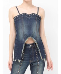EVRIS | スタッズモチーフデニムキャミ【セットアップ着用可能】(キャミソール)