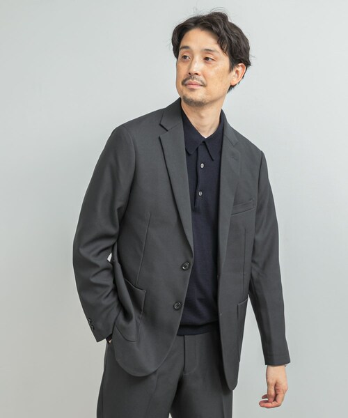 URBAN RESEARCH DOORS（アーバンリサーチドアーズ）の「LIFE STYLE TAILOR　ウールライクツイルコンフォータブルジャケット（テーラードジャケット・メンズ・NAVY/OLV BROWN/BLUE GRAY・S/M/L/XL）」の8枚目の写真