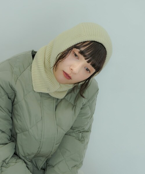 SMELLY（スメリー）の「ニットバラクラバ（ニットキャップ/ビーニー・レディース・GRY/IVO/BRN・-）」の8枚目の写真