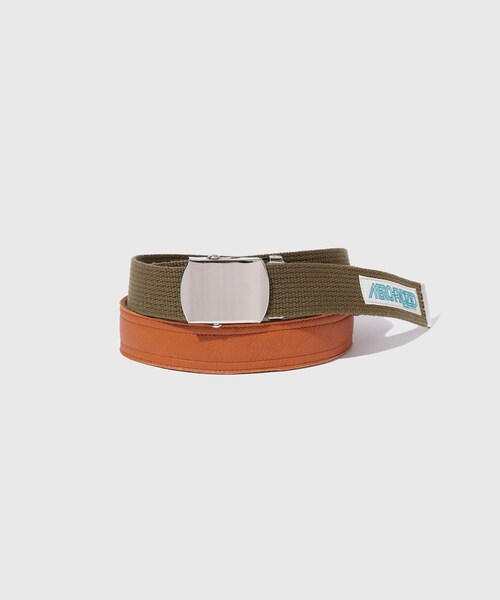 ADAM ET ROPE'（アダムエロペ）の「【KYOU/キョウ】JUICE.01 Action Leather combi Belt（ベルト・メンズ・ブラック/キナリ/オリーブ・F）」の3枚目の写真