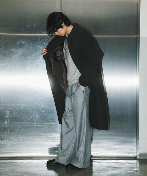 SENSE OF PLACE by URBAN RESEARCH（センスオブプレイスバイアーバンリサーチ）の「『ユニセックス』バルマカーンルーズコート（テーラードジャケット・メンズ・BLACK/D.BROWN/BEIGE/BRN×CHA・M/L）」の10枚目の写真