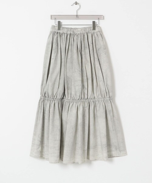 URBAN RESEARCH（アーバンリサーチ）の「Nomat　Cotton Shirring Skirt（スカート・レディース・Pearl Gray/OliveGreen・1）」の6枚目の写真
