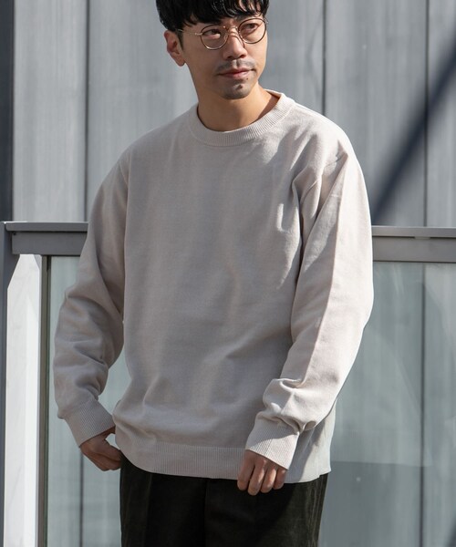 URBAN RESEARCH ROSSO（アーバンリサーチロッソ）の「『XLサイズあり』モールクルーネックニット（ニット/セーター・メンズ・BLACK/IVORY/BEIGE・M/L/XL）」の5枚目の写真