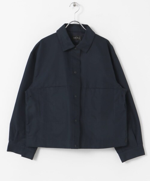 EKAL（エカル）の「『吸水速乾/イージーケア』coolmax chino ショートカバーオールジャケット（カバーオール・レディース・ベージュ/ネイビー・one）」の22枚目の写真
