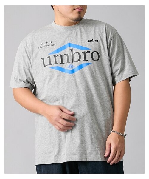 nissen（ニッセン）の「フロントプリント半袖Tシャツ　umbro　【大きいサイズ】（Tシャツ/カットソー・メンズ・08ブラック/21杢グレー・3L/4L/5L/6L）」の6枚目の写真