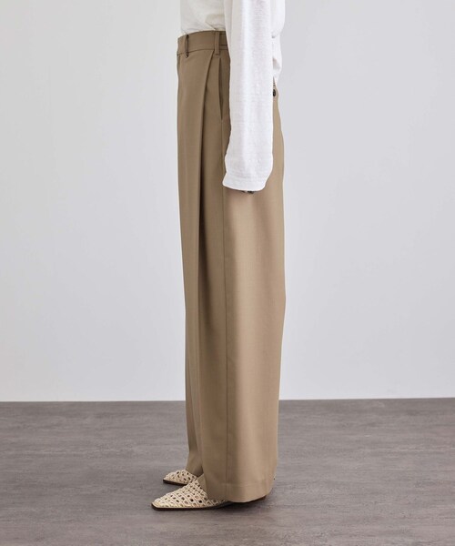 ADAM ET ROPE'(アダムエロペ)の「ウーステッドツイルタックパンツ / セットアップ対応(その他パンツ・レディース・チャコール/ベージュ系・M/S)」の18枚目の写真