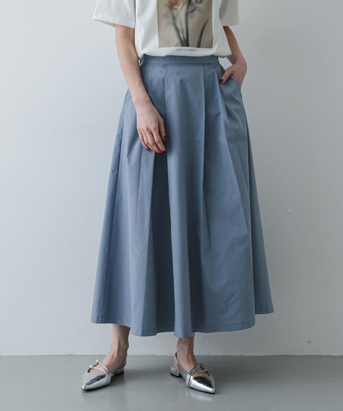 SENSE OF PLACE by URBAN RESEARCH（センスオブプレイスバイアーバンリサーチ）の「タックボリュームスカート（スカート・レディース・BEIGE/BLACK/BLUE・One）」の21枚目の写真