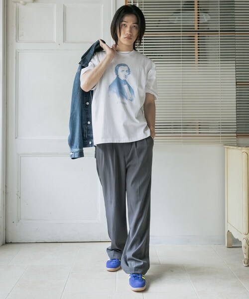 SENSE OF PLACE by URBAN RESEARCH(センスオブプレイスバイアーバンリサーチ)の「ヴィンテージライクTシャツ(ショパン)(Tシャツ/カットソー・メンズ・WHITE/MINT・M/L)」の5枚目の写真