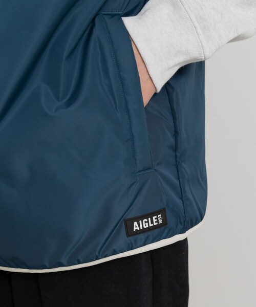 THE GOODLAND MARKET（ザグッドランドマーケット）の「AIGLE　シェルパフリース リバーシブルベスト T-KIT（ベスト・メンズ・DOVE/KRAFT/NOIR・M/L/XL）」の18枚目の写真