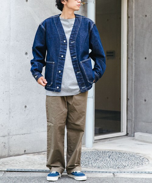 URBAN RESEARCH DOORS（アーバンリサーチドアーズ）の「FORK&SPOON　JFデニムノーカラージャケット（デニムジャケット・メンズ・ONEWASH/USED・4/5）」の10枚目の写真
