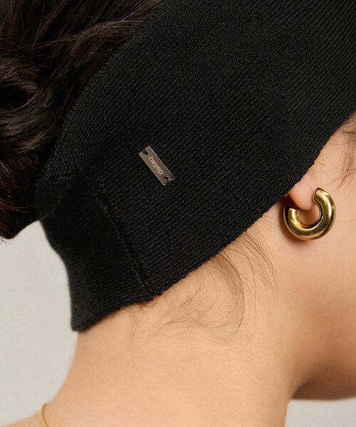 ADAM ET ROPE'(アダムエロペ)の「【J'aDoRe・店舗限定】【heyep(ヘイップ)】Silk Hair Band / シルクヘアバンド(ヘアバンド・レディース・ブラック/グレー・F)」の7枚目の写真