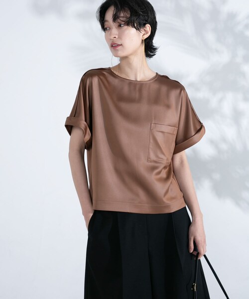 URBAN RESEARCH ROSSO（アーバンリサーチロッソ）の「『WEB/一部店舗限定』ウォッシャブルポケットデザインシャツブラウス（シャツ/ブラウス・レディース・OFF WHITE/CREAM/L/BROWN・FREE）」の21枚目の写真