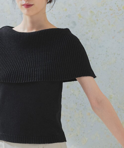 URBAN RESEARCH ROSSO（アーバンリサーチロッソ）の「ドライタッチオフショルダーニット（ニット/セーター・レディース・L/BEIGE/CAMEL/BLACK・FREE）」の12枚目の写真