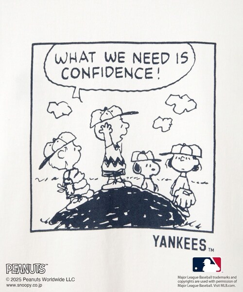 ROPE' PICNIC（ロペピクニック）の「【PEANUTS×MLB COLLECTION by ROPE' PICNIC】ロングスリーブTee（Tシャツ/カットソー・レディース・ホワイト/ホワイト系/ベージュ・F）」の20枚目の写真