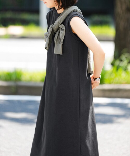 EKAL（エカル）の「製品染カットワンピース（ワンピース・レディース・グレージュ/ブラウン/グラファイト・one）」の17枚目の写真
