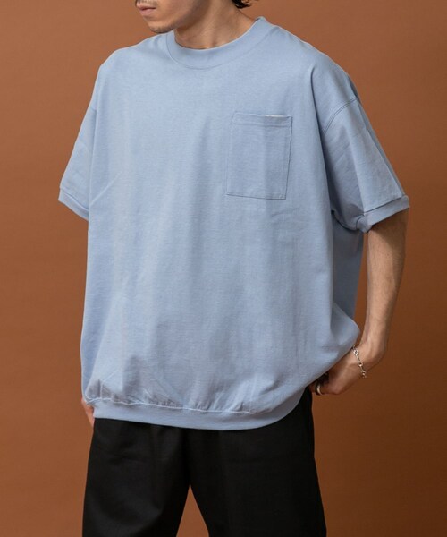 URBAN RESEARCH（アーバンリサーチ）の「RELAX FIT　リブTシャツ（Tシャツ/カットソー・メンズ・BLACK/WHITE/ASH/BROWN/L BLUE・FREE）」の5枚目の写真