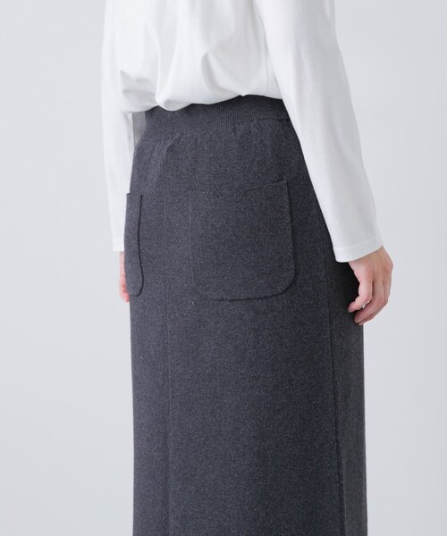 かぐれ（カグレ）の「コットンカシミヤニットスカート（スカート・レディース・CHARCOAL/BROWN・Free）」の11枚目の写真