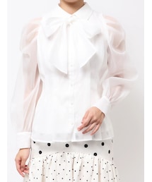 dazzlin | 2WAYボウタイタックペプラムブラウスⅡ(シャツ/ブラウス)