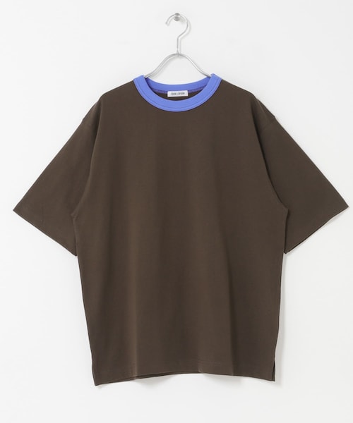 URBAN RESEARCH DOORS（アーバンリサーチドアーズ）の「FORK&SPOON　リンガーショートスリーブTシャツ（Tシャツ/カットソー・メンズ・GRYxCCL/BRNxSAX/NVYxGRN・4/5）」の14枚目の写真