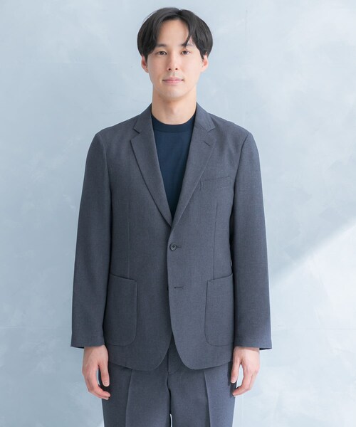 URBAN RESEARCH DOORS(アーバンリサーチドアーズ)の「LIFE STYLE TAILOR リネンライク千鳥柄コンフォータブルジャケット(テーラードジャケット・メンズ・GRAY/BROWN・S/M/L/XL)」の12枚目の写真