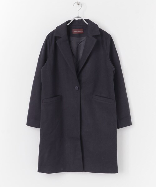 ITEMS URBANRESEARCH（アイテムズ アーバンリサーチ）の「メルトンチェスターコート∴（チェスターコート・レディース・NVY/BLK・FREE）」の5枚目の写真