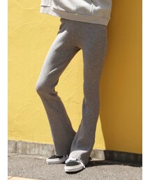 jouetie | ニットリブフィットフレアパンツ(その他パンツ)