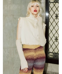 jouetie | ハーフZIPダメージベスト(ベスト)