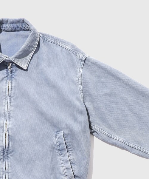ADAM ET ROPE'（アダムエロペ）の「【URU/ウル】COTTON POLYESTER CORDUROY ZIP UP BLOUSON（ブルゾン・メンズ・スミクロ/ネイビー・1/2）」の9枚目の写真