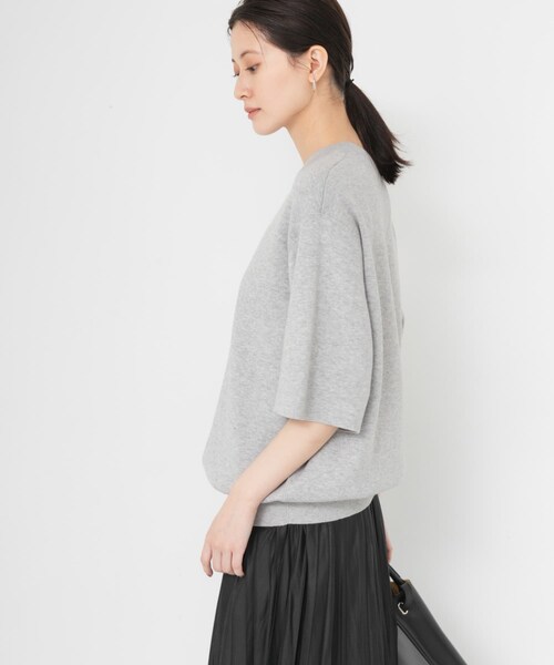 URBAN RESEARCH(アーバンリサーチ)の「コットンカシミヤハーフスリーブニット(ニット/セーター・レディース・OFF WHITE/GRAY/DRK NAVY・Free)」の18枚目の写真