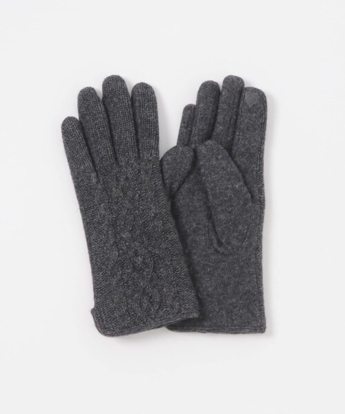 URBAN RESEARCH Sonny Label（アーバンリサーチサニーレーベル）の「ケーブルニットグローブ（ベルト・レディース・Lグレー/ブラック/チャコール・One）」の13枚目の写真