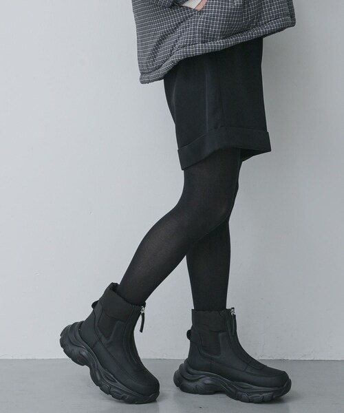 SENSE OF PLACE by URBAN RESEARCH（センスオブプレイスバイアーバンリサーチ）の「ターンバックハーフパンツ（その他パンツ・レディース・BLACK/Y.BEIGE・S/M）」の5枚目の写真