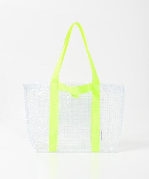 EKAL(エカル)の「TINY GARDEN PRODUCTS マルチユースクリアバッグ M(トートバッグ・レディース・WHITE/NEONYELLOW・M)」の9枚目の写真