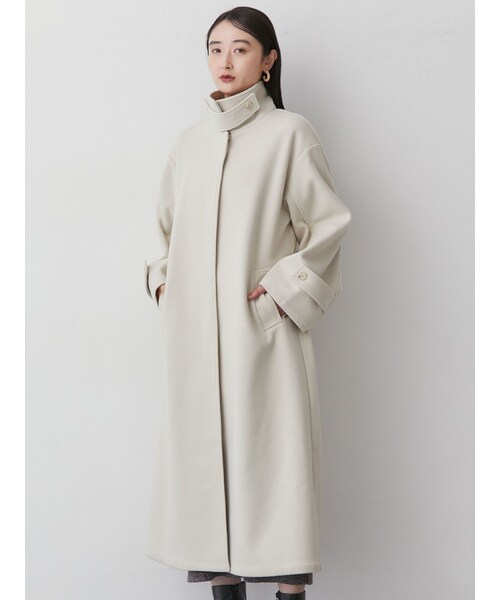 LAGUNAMOON（ラグナムーン）の「ステンカラーロングコート（ステンカラーコート・レディース・ライトグレー/チャコールグレー/モカ・S/M）」の3枚目の写真