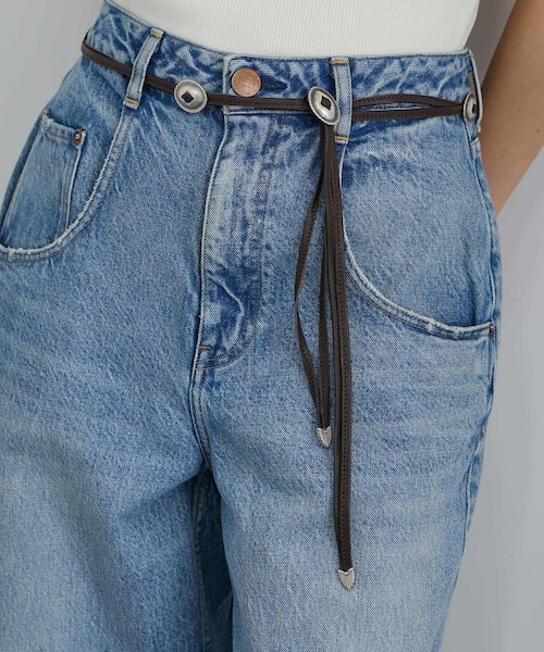 ADAM ET ROPE'(アダムエロペ)の「【J'aDoRe・店舗限定】【PUNTOVITA(プントヴィータ)】コンチョマルチベルト(ベルト・レディース・キナリ/ブラウン/ブルー・F)」の6枚目の写真