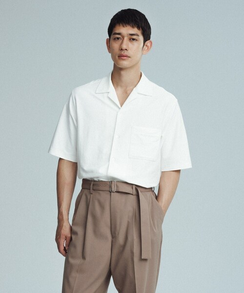 ADAM ET ROPE'(アダムエロペ)の「接触冷感【MINUS】オープンカラー シャツ(シャツ/ブラウス・メンズ・ブラック/ホワイト/グリーン系/ネイビー・L/M)」の10枚目の写真