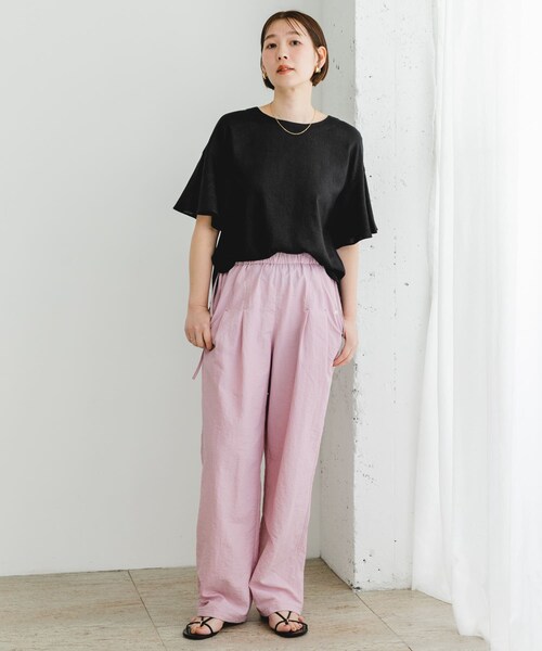 URBAN RESEARCH ROSSO（アーバンリサーチロッソ）の「F by ROSSO　リネンフレアスリーブブラウス（シャツ/ブラウス・レディース・BLUE/PINK/L/GRAY/BLACK・FREE）」の10枚目の写真