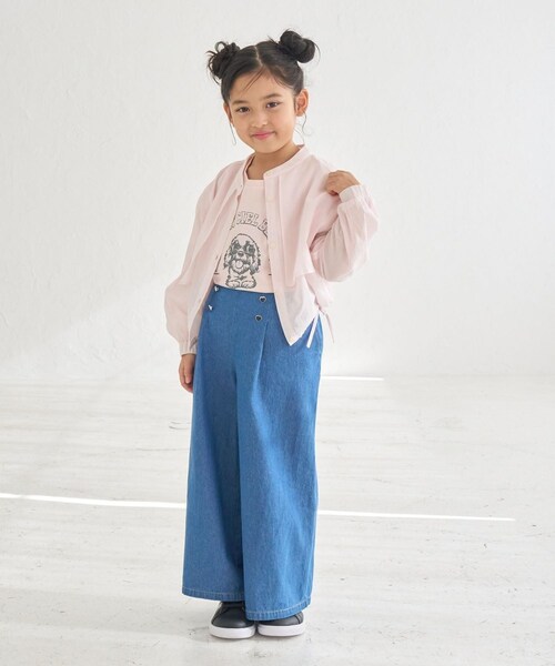 ROPE' PICNIC（ロペピクニック）の「【KIDS/キッズ】【接触冷感・通気性】お着軽シャツシリーズ/綿ボイルシャツ/リンクコーデ（Tシャツ/カットソー・キッズ・オフホワイト/ピンク・L/M/S）」の22枚目の写真