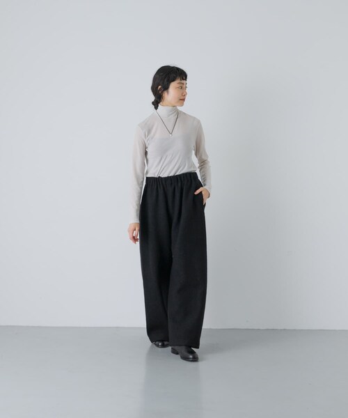 かぐれ（カグレ）の「ボイルドウールパンツ（その他パンツ・レディース・IVORY/BLACK・Free）」の16枚目の写真