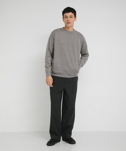 URBAN RESEARCH Sonny Label（アーバンリサーチサニーレーベル）の「クリーミータッチクルーネックプルオーバー（スウェット・メンズ・グレージュ/チャコール/ブルー・M/L/XL）」の9枚目の写真